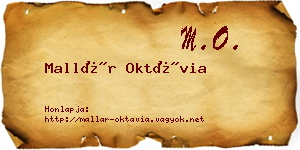 Mallár Oktávia névjegykártya